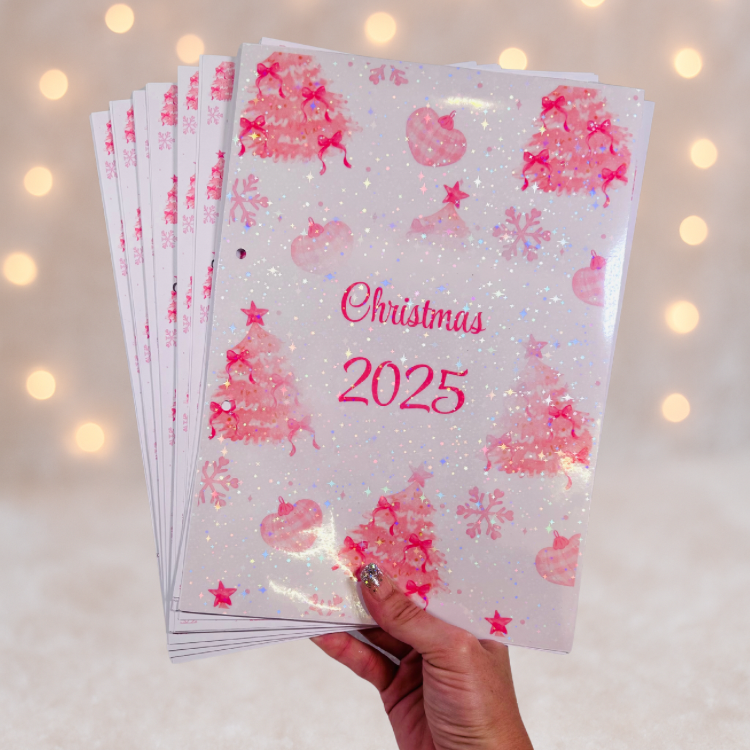 My Everlasting Christmas Planner & Page Insert Bundle 2026 - A4 - Pink & Silver Diamond Pen Set