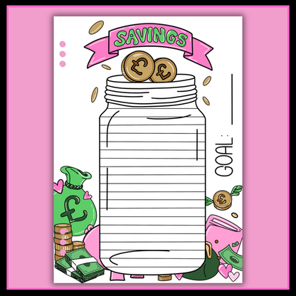 Money & Savings Journal Page Bundle - DIGITAL DOWNLOAD