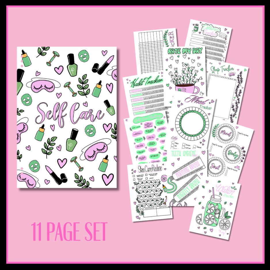 Self Care Journal Page Bundle - DIGITAL DOWNLOAD