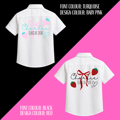 Personalised School Leavers Shirt - Berry Cute
