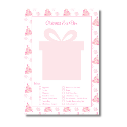 A4 Christmas 2026 Planner Refill Page Inserts - Pink Trees