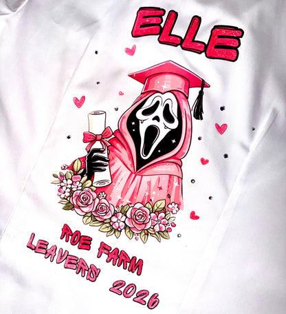 Personlised School Leavers Shirt - Graduation Ghost Face