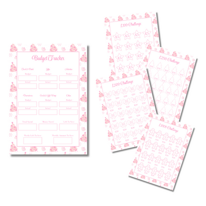 A4 Christmas 2026 Planner Refill Page Inserts - Pink Trees