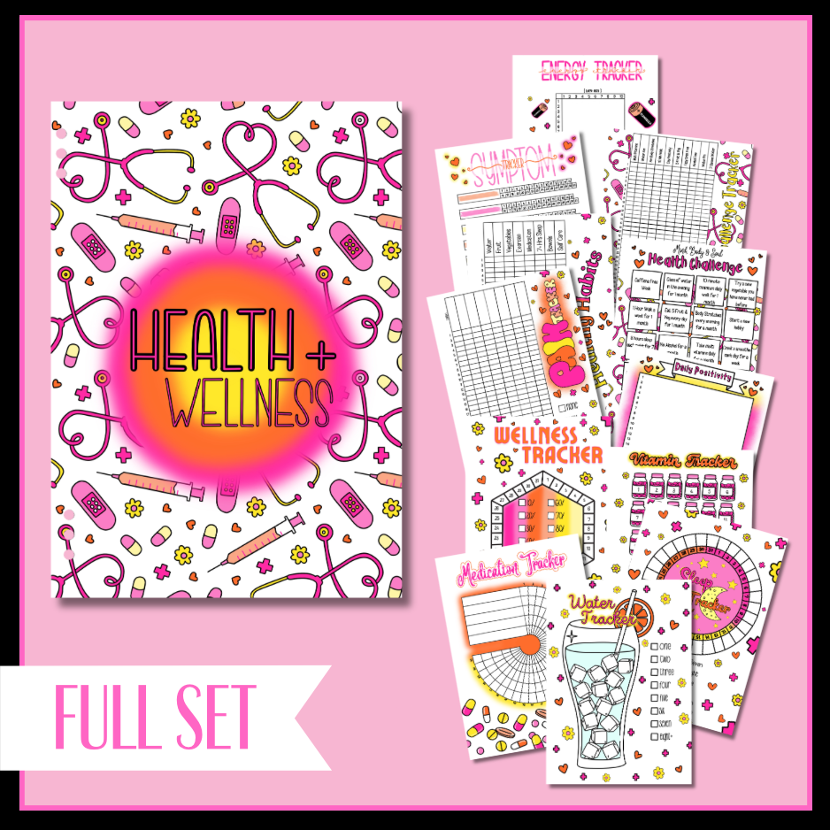 Health & Wellness Journal Page Set - Full Bundle