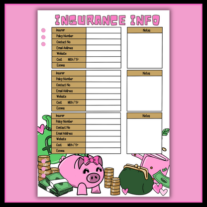 Money & Savings Journal Page Bundle - DIGITAL DOWNLOAD