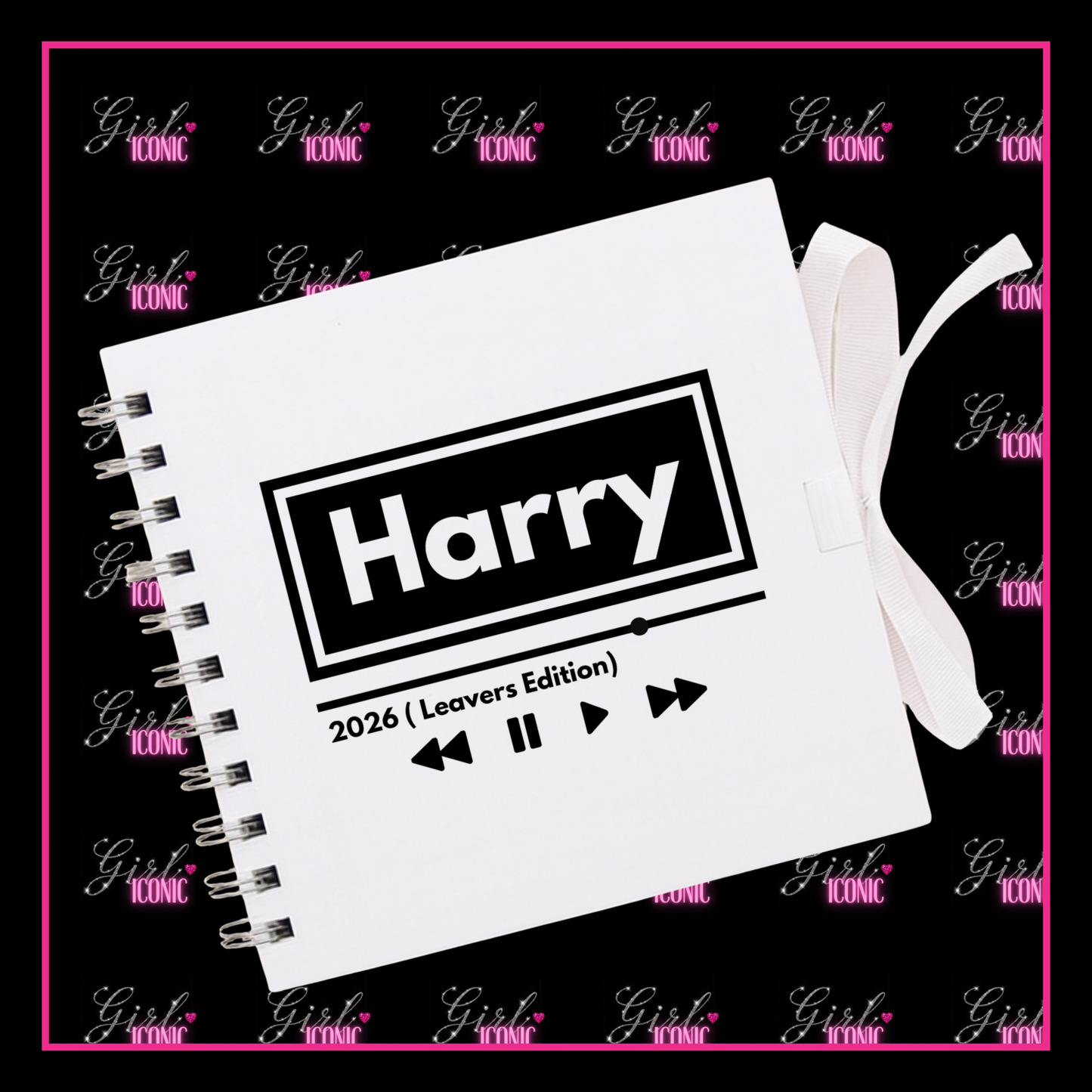 Personalised School Leavers Memory Scrap Book - Music Playlist