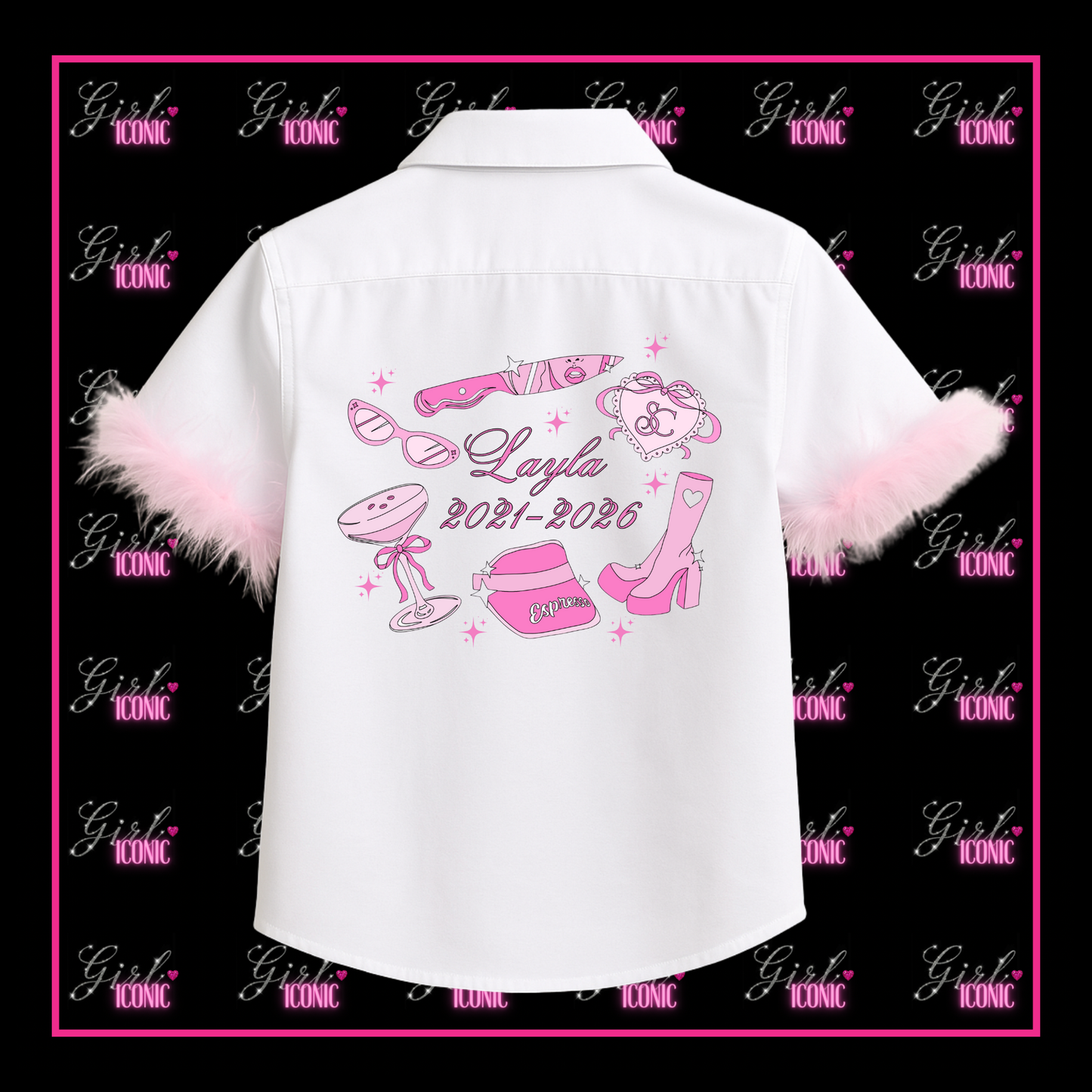 Personalised School Leavers Shirt - Cartoon Sabrina