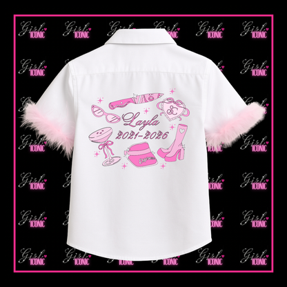 Personalised School Leavers Shirt - Cartoon Sabrina