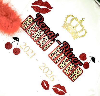 Personalised School Leavers Shirt - Wild Cherry