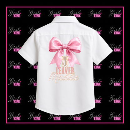 Personalised School Leavers Shirt - Bow Beautiful