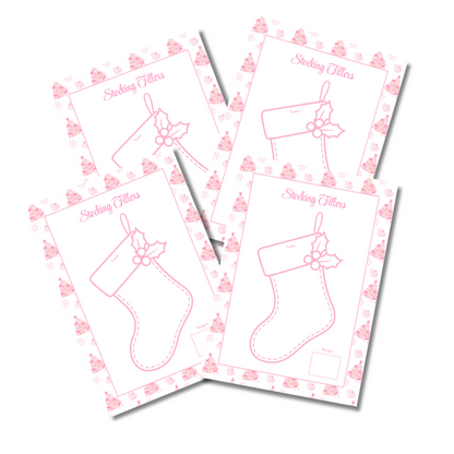A4 Christmas 2026 Planner Refill Page Inserts - Pink Trees