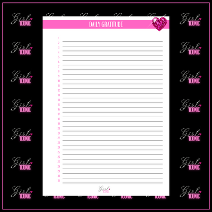 Daily Gratitude - Set of 12 Pages
