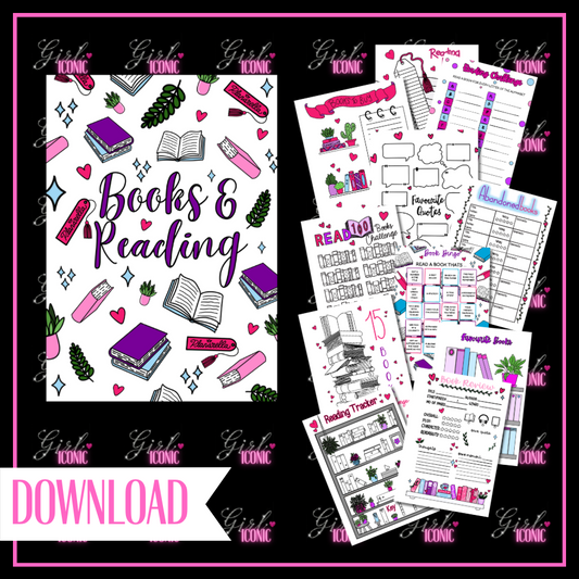 Books & Reading Journal Page Bundle - DIGITAL DOWNLOAD
