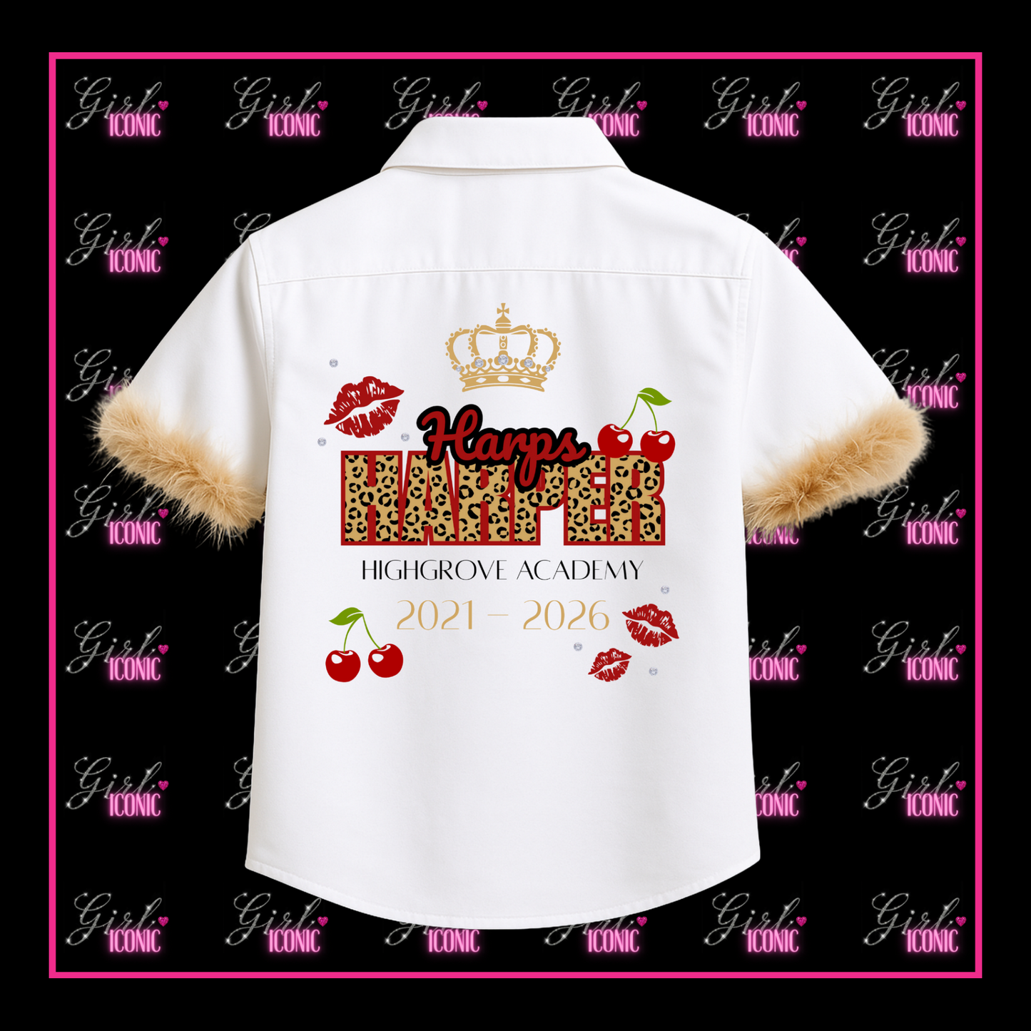Personalised School Leavers Shirt - Wild Cherry