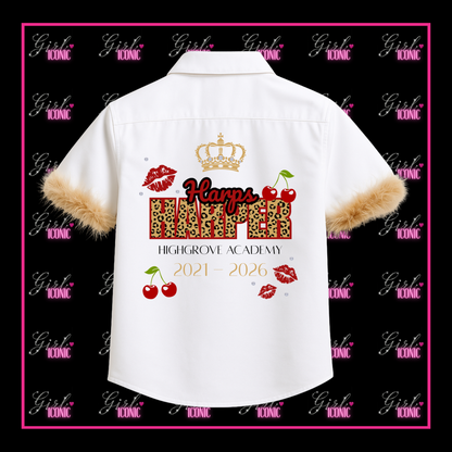 Personalised School Leavers Shirt - Wild Cherry