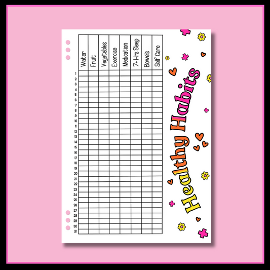 Healthy Habits Tracker - Single Page