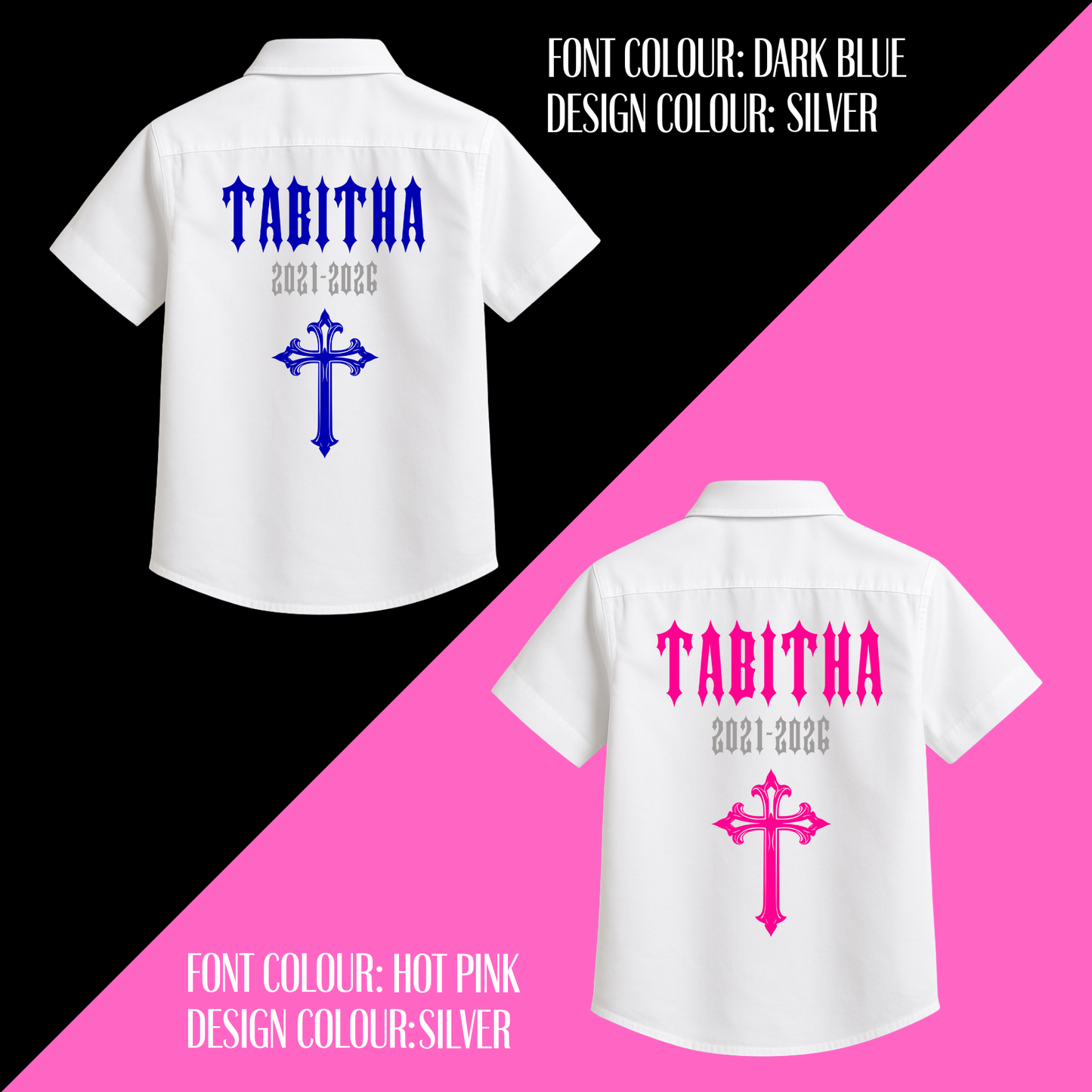 Personalised School Leavers Shirt - Gorgeous Gothic