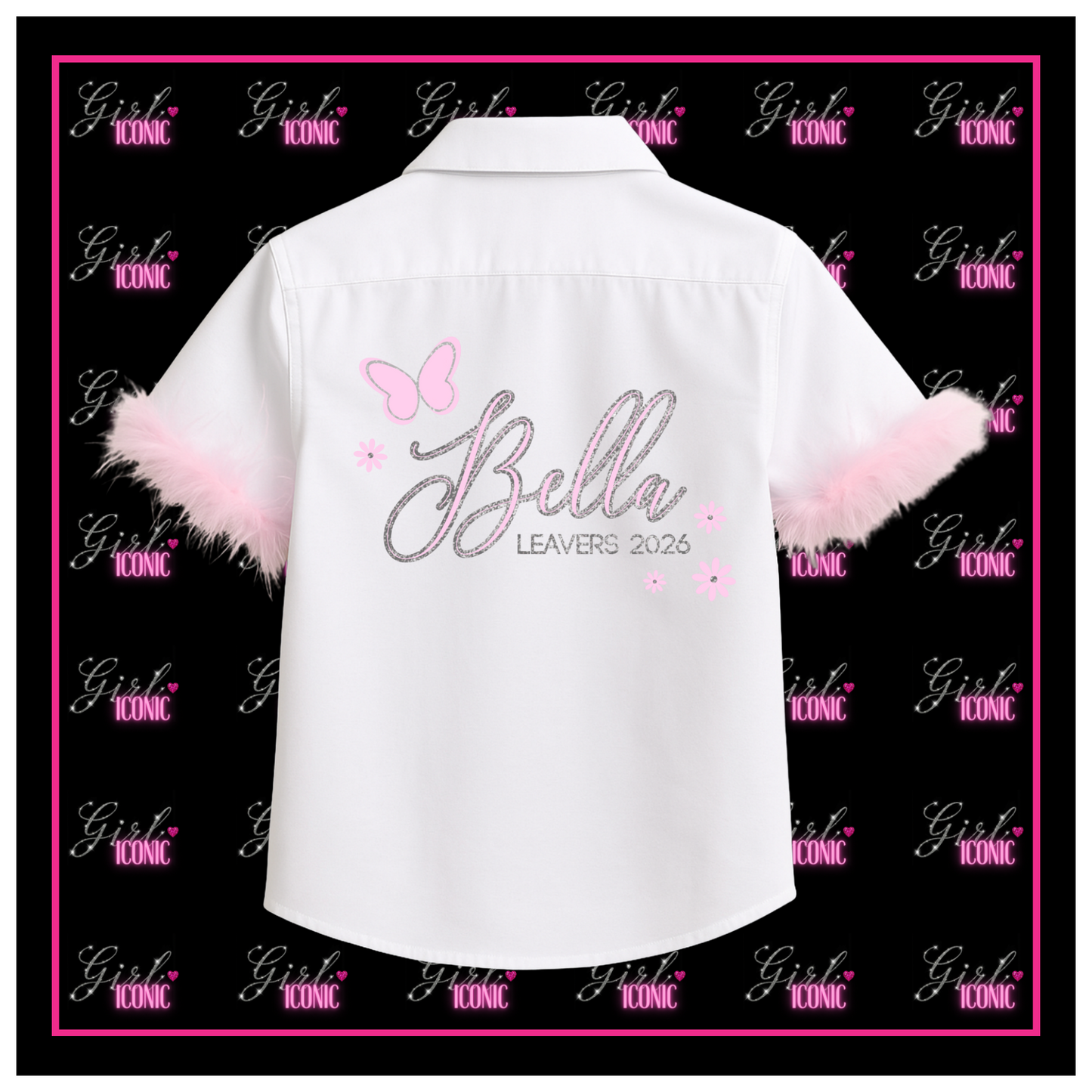 Personalised School Leavers Shirt - Butterfly Bloom