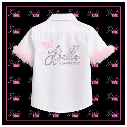 Personalised School Leavers Shirt - Butterfly Bloom