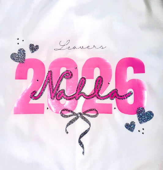 Personalised School Leavers Shirt - Cutie Bows