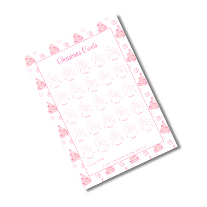 A4 Christmas 2026 Planner Refill Page Inserts - Pink Trees