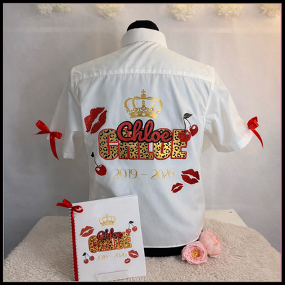Personalised School Leavers Shirt - Wild Cherry