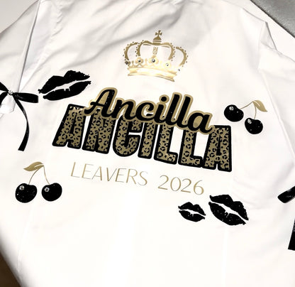 Personalised School Leavers Shirt - Wild Cherry