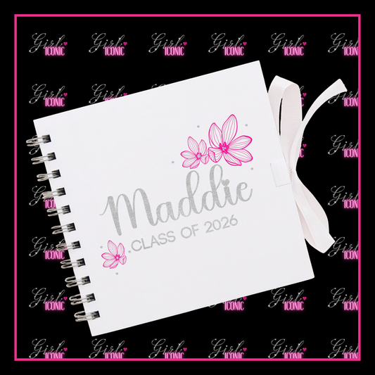 Personalised School Leavers Memory Scrap Book - Pretty Lilly