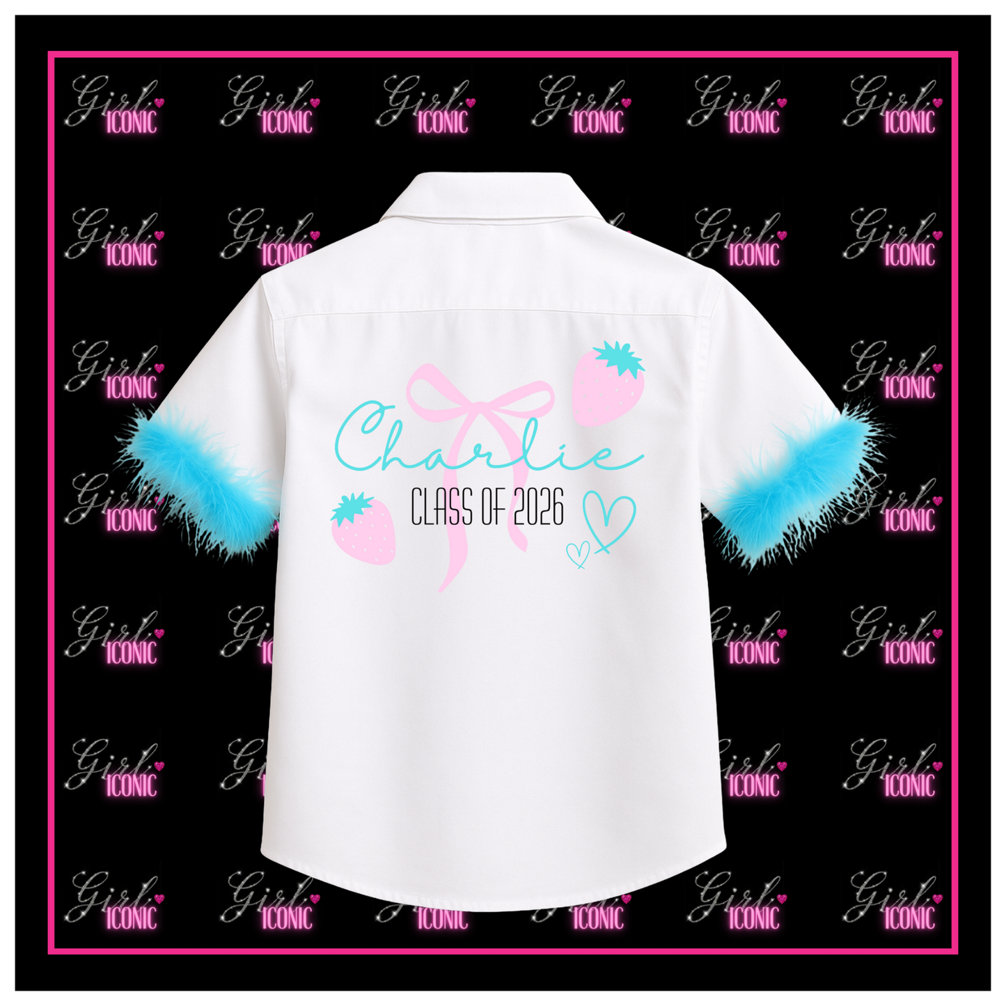 Personalised School Leavers Shirt - Berry Cute