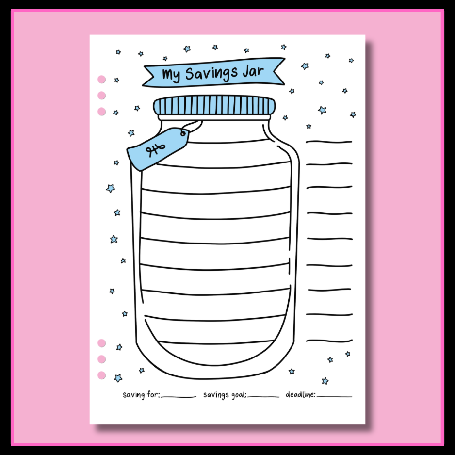 My Savings Jar - Single Page