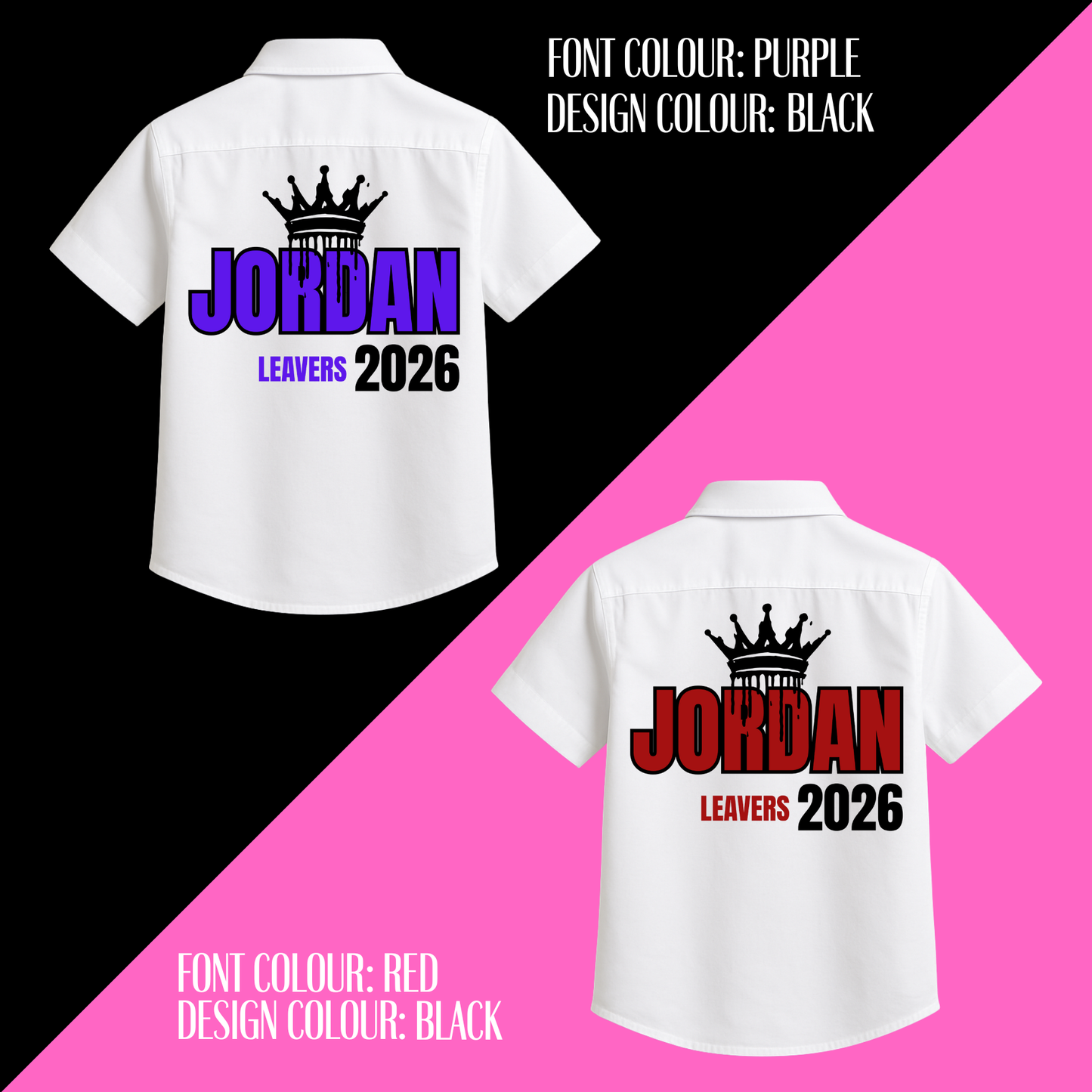 Personalised Unisex School Leavers Shirt - Street Royalty