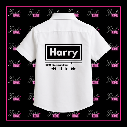Personalised Unisex School Leavers Shirt - Music Playlist