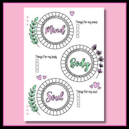 Self Care Journal Page Bundle - DIGITAL DOWNLOAD