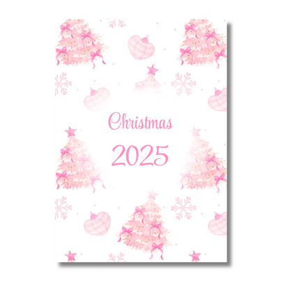 A4 Christmas 2026 Planner Refill Page Inserts - Pink Trees
