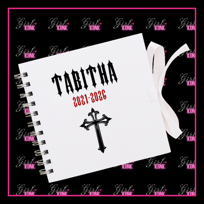 Personalised School Leavers Memory Scrap Book - Gorgeous Gothic