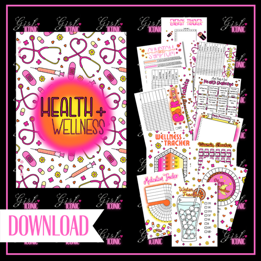 Health & Wellness Journal Page Bundle - DIGITAL DOWNLOAD
