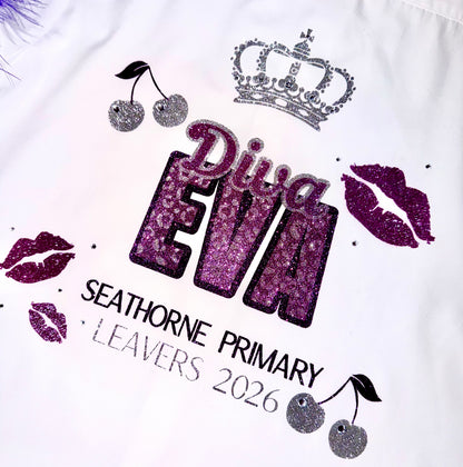 Personalised School Leavers Shirt - Wild Cherry