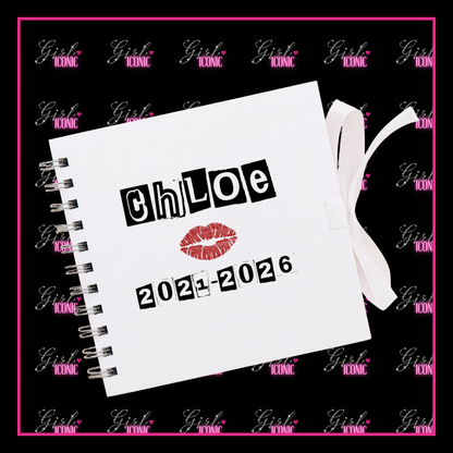 Personalised School Leavers Memory Scrap Book - Burn Girls