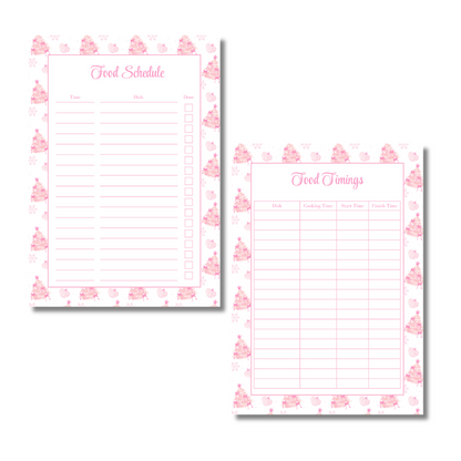 A4 Christmas 2026 Planner Refill Page Inserts - Pink Trees