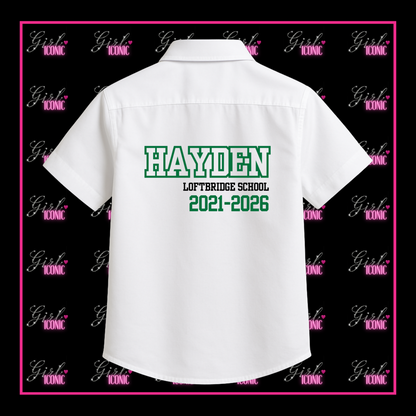 Personalised Unisex School Leavers Shirt - Sport Captain