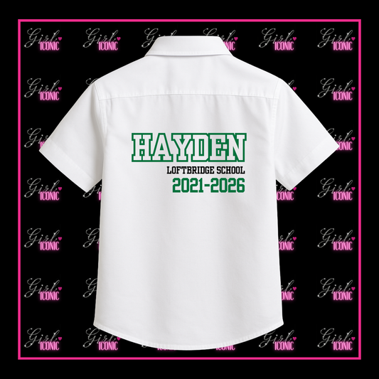 Personalised Unisex School Leavers Shirt - Sport Captain