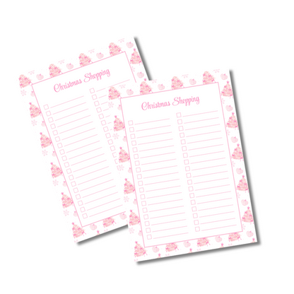 A4 Christmas 2026 Planner Refill Page Inserts - Pink Trees