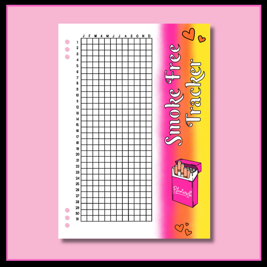 Yearly Smoke Free Tracker - Single Page