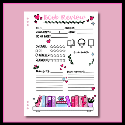 Books & Reading Journal Page Set - Full Bundle