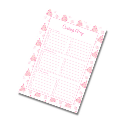 A4 Christmas 2026 Planner Refill Page Inserts - Pink Trees