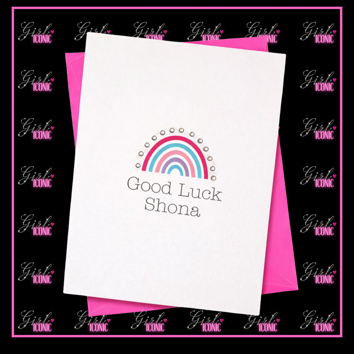 Sparkle Rainbow School Leavers Card
