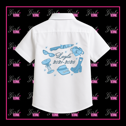 Personalised School Leavers Shirt - Cartoon Sabrina