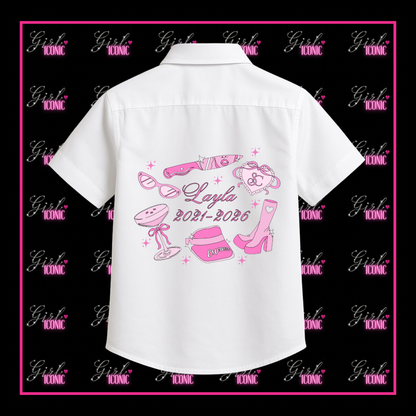 Personalised School Leavers Shirt - Cartoon Sabrina