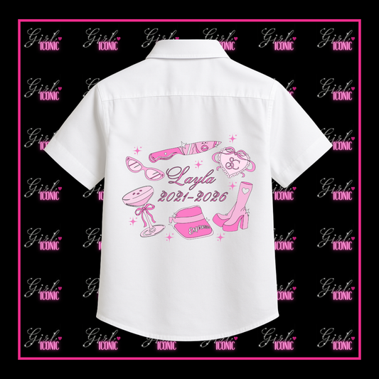 Personalised School Leavers Shirt - Cartoon Sabrina