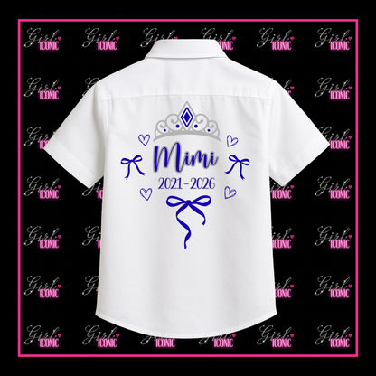 Personalised School Leavers Shirt - Bow Princess